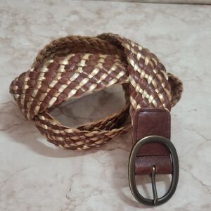 AEO Braided Brown and Gold Womens Belt Size S/M